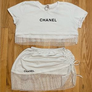 Super cute custom reworked tshirt and skirt matching set